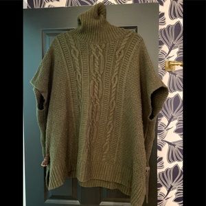 COPY - Turtleneck poncho sweater size small.